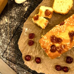 Cherry and Almond Loaf Cake