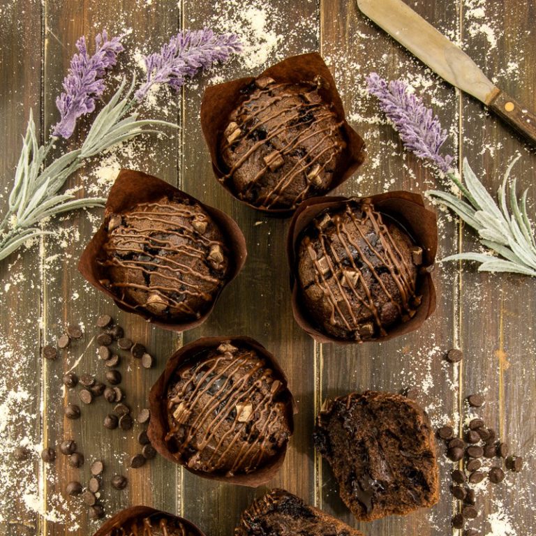 Premium Triple Chocolate Injected Tulip Muffins Perfection Foods