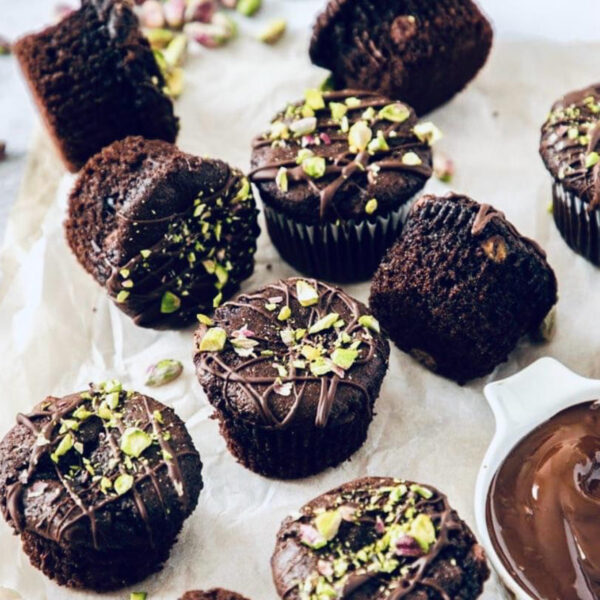 Dubai Chocolate Muffin with Pistachio