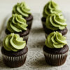 Matcha cupcakes with green frosting created during Perfection Foods R&D flavour trials.